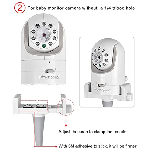 ZORBES® Baby Monitor Stand Camera Flexible Fits Infant Optics DXR 8 DXR-8 Pro Other Monitors can be Fixed to Crib Frame or Furniture Stand only 2PCS ZORBES® Baby Monitor Stand Camera Flexible Fits Infant Optics DXR 8 DXR-8 Pro Other Monitors can be Fixed to Crib Frame or Furniture Stand only 2PCS